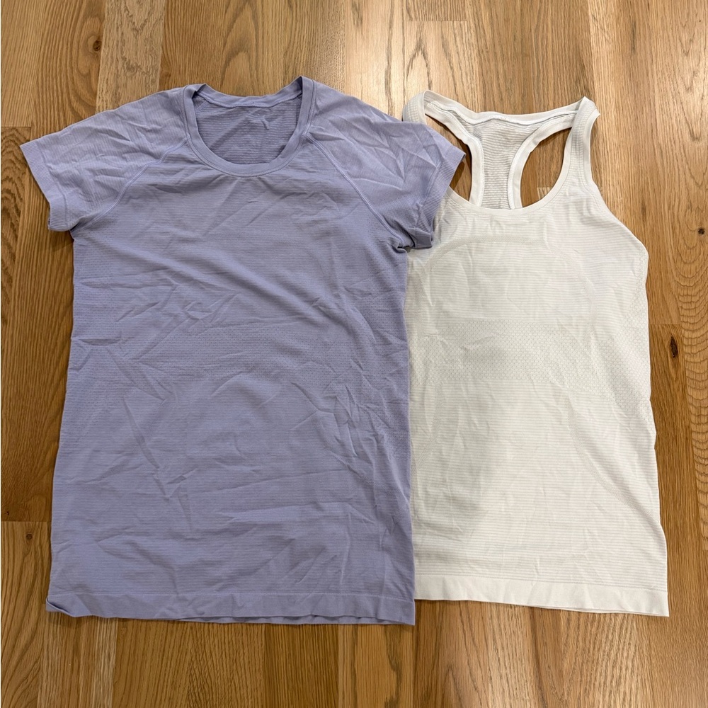 Two Lululemon Run Swiftly Tops Hip Length